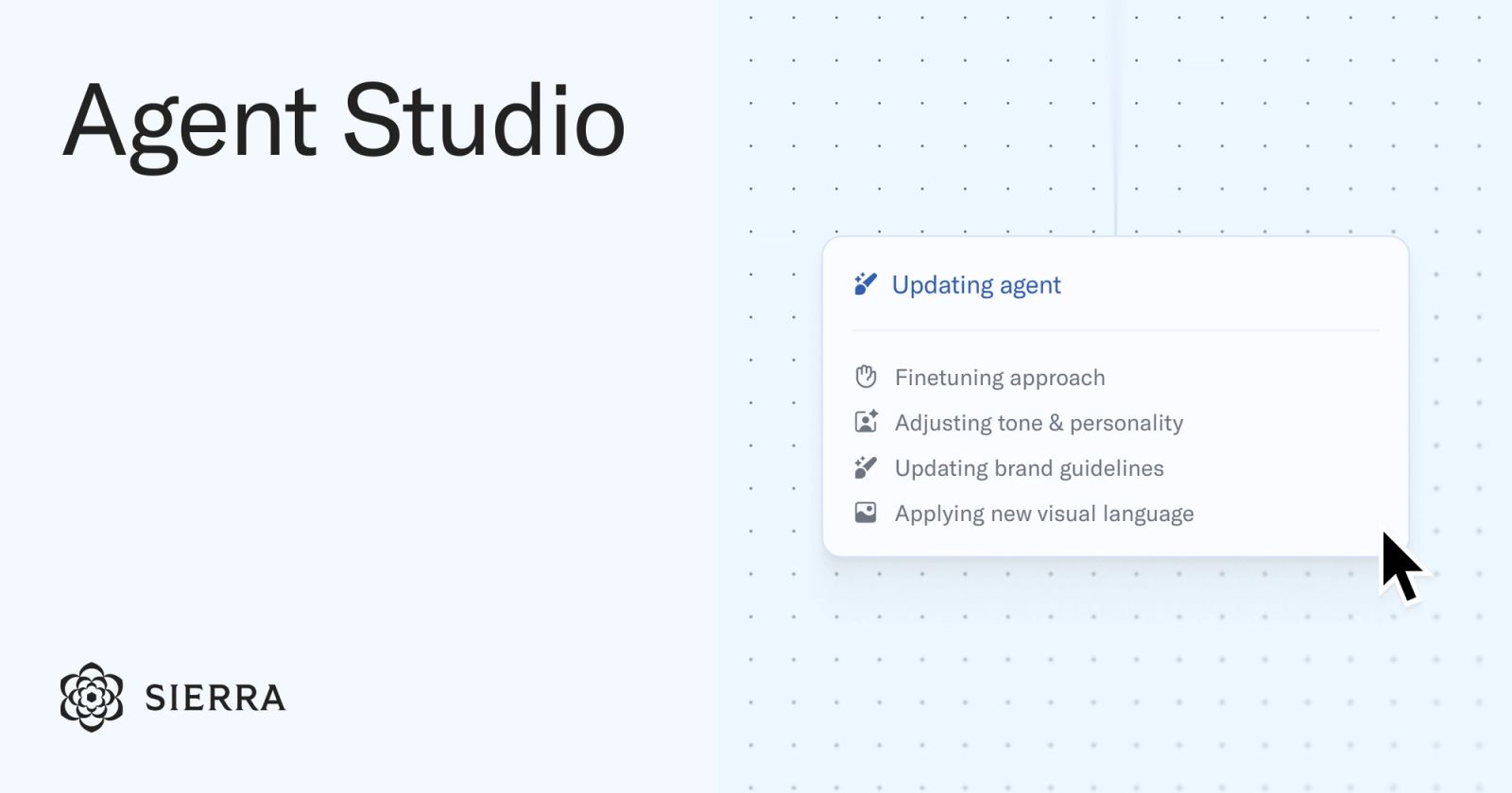 Sierra Agent Studio 공식 화면