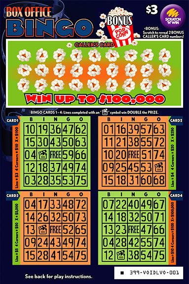 $3 Box Office Bingo front ticket preview