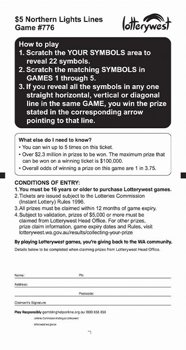 $5 Northern Lights Lines back ticket preview
