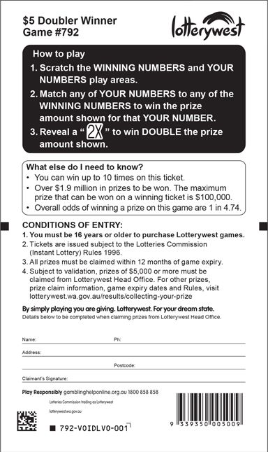 Double Winner back ticket preview