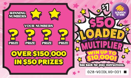 $50 Loaded Multiplier front ticket preview