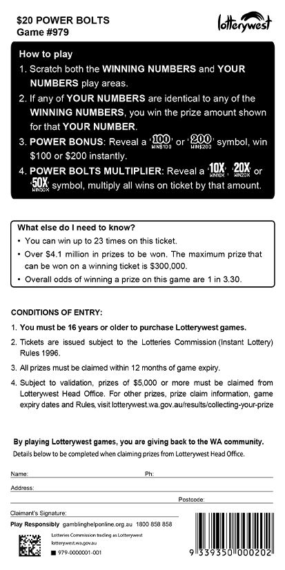 Power Bolts back ticket preview