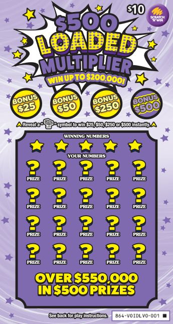 $500 Loaded Multiplier front ticket preview