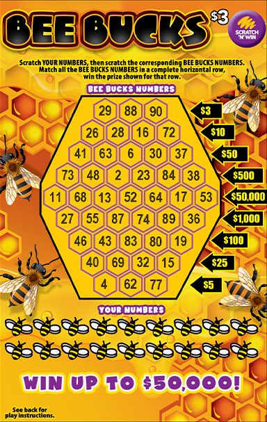 $3 Bee Bucks front ticket preview