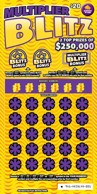 $20 Multiplier Blitz front ticket preview