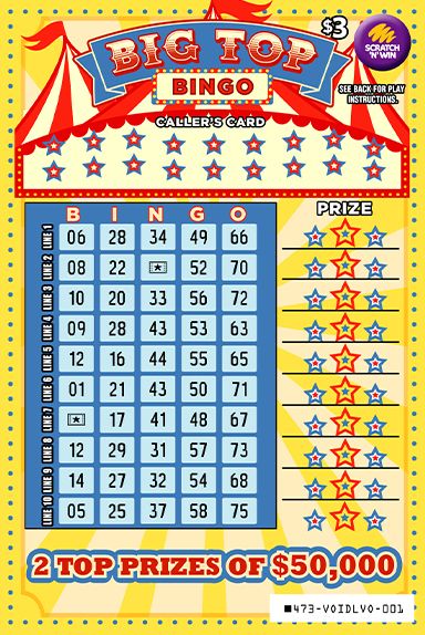 Big Top Bingo front ticket preview