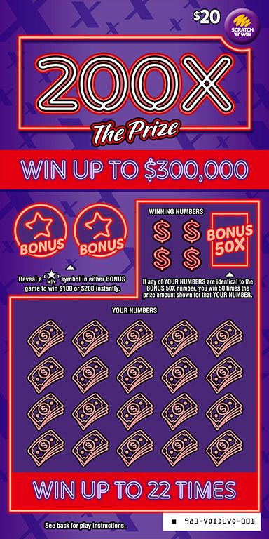 $20 200X The Prize front ticket preview