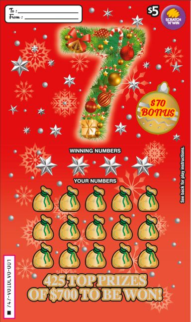 $5 Christmas 7s front ticket preview