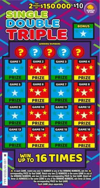 $10 Single Double Triple front ticket preview