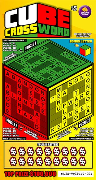 Cube Crossword front ticket preview
