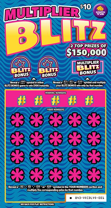$10 Multiplier Blitz front ticket preview
