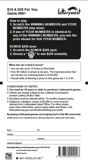 $10 A Gift For You front ticket preview