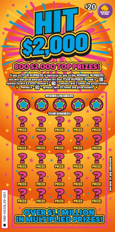 $20 HIT $2000 front ticket preview