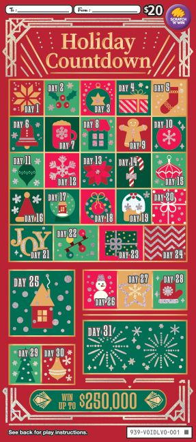 $20 Holiday Countdown front ticket preview
