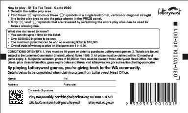 Tic Tac Toad back ticket preview