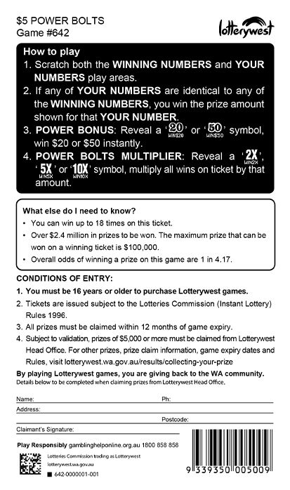 Power Bolts back ticket preview