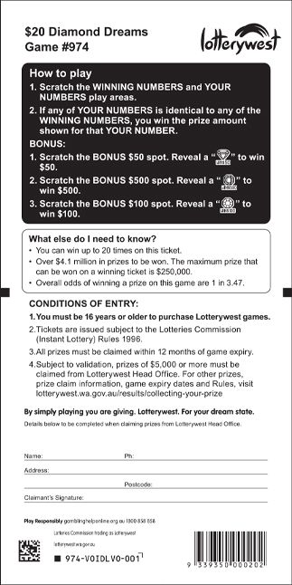 Diamond Dreams back ticket preview