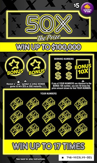 $5 50X The Prize front ticket preview