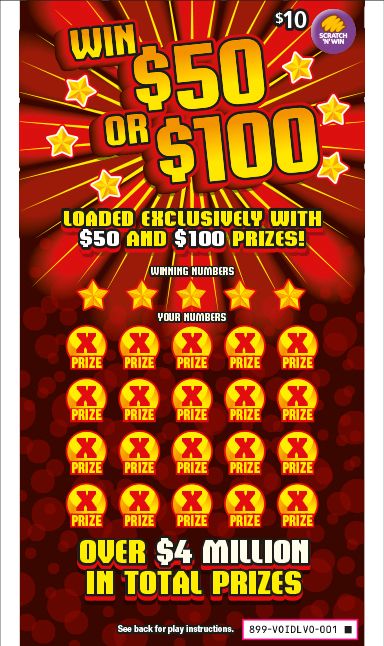 $10 Win $50 or $100 front ticket preview