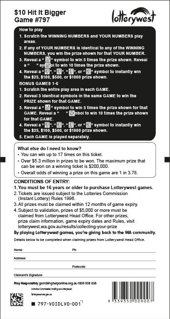 $10 HIT It Bigger back ticket preview