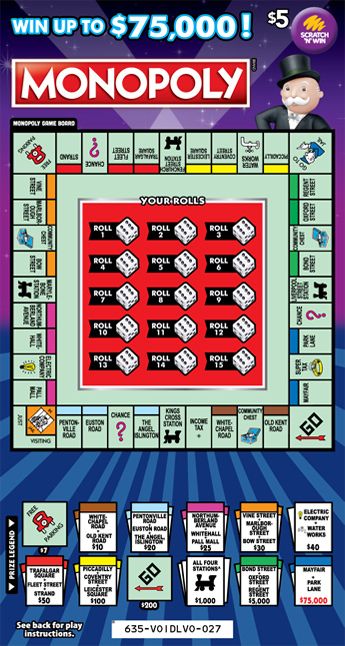 Monopoly front ticket preview