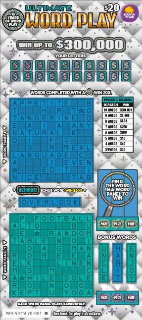 $20 Ultimate Word Play front ticket preview