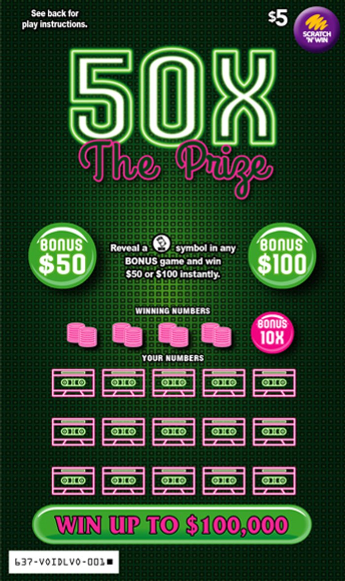 50X The Prize front ticket preview