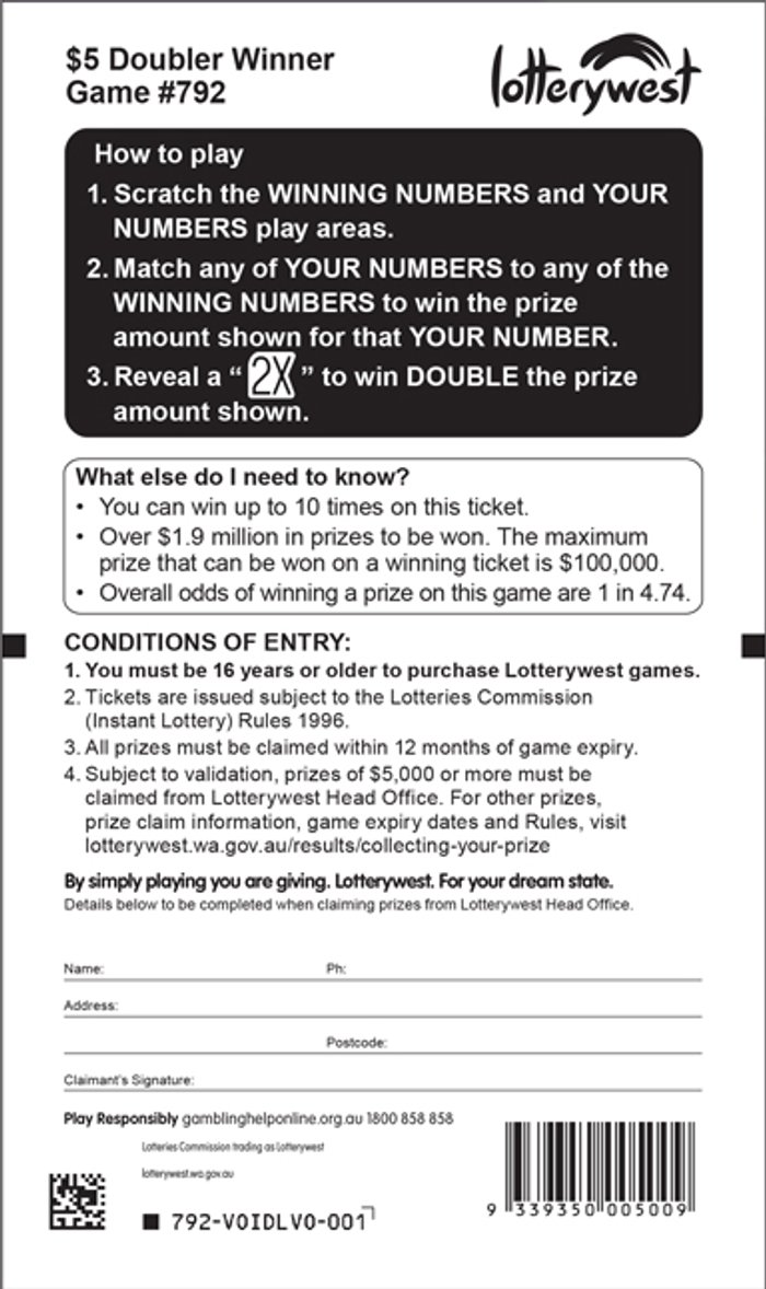 Double Winner back ticket preview