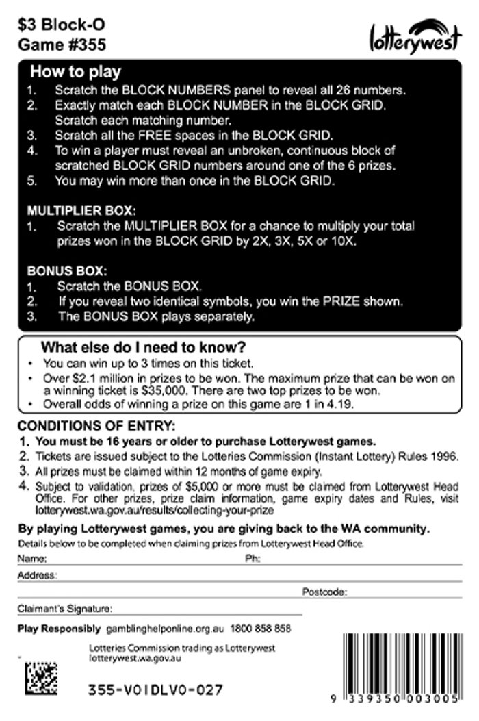 Block-O back ticket preview