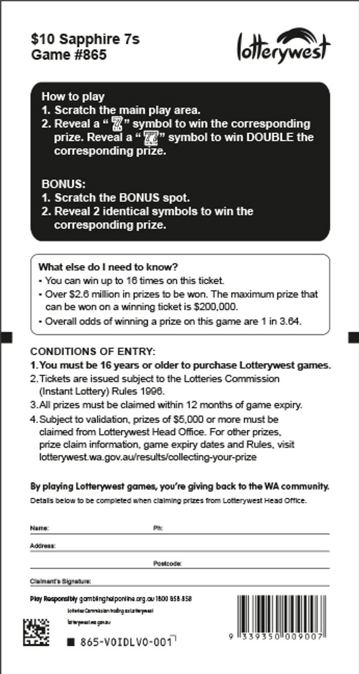 Sapphire 7s back ticket preview