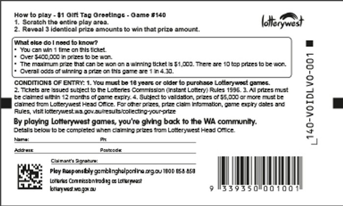 Gift Tag Greetings back ticket preview