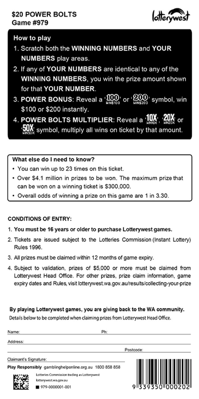 Power Bolts back ticket preview