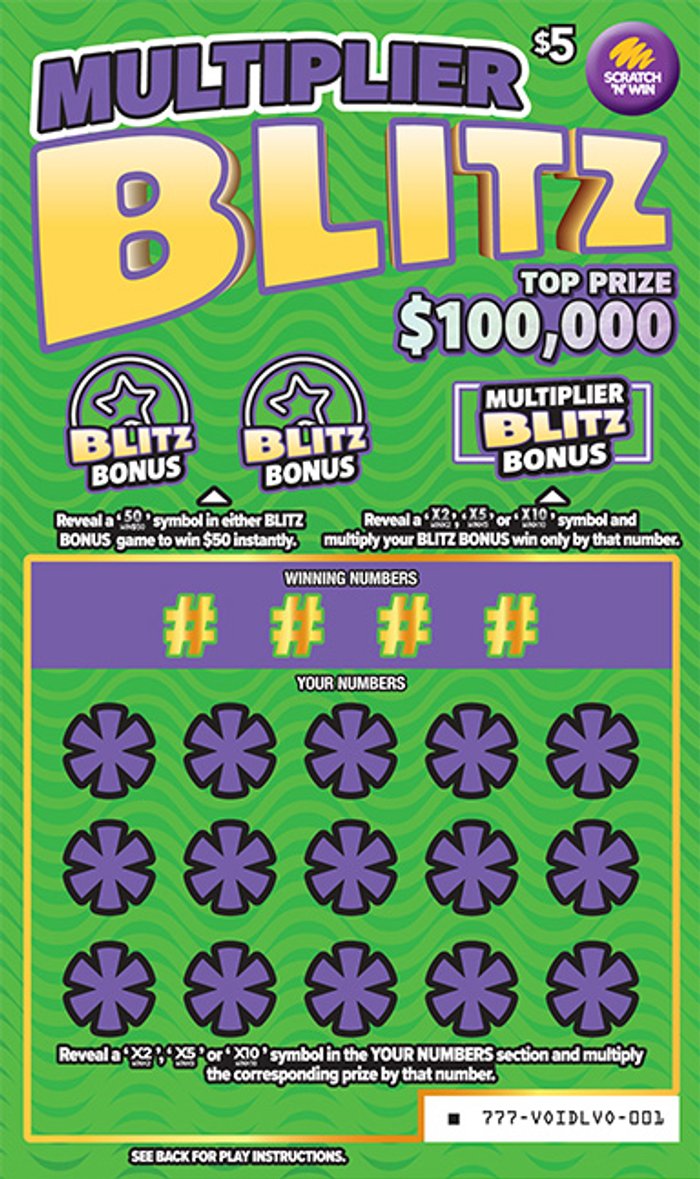 $5 Multiplier Blitz front ticket preview
