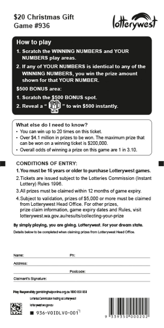 Christmas Gift back ticket preview