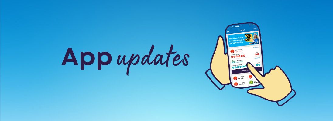 Lotterywest App updates page banner