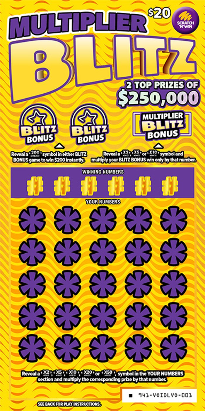 $20 Multiplier Blitz front ticket preview