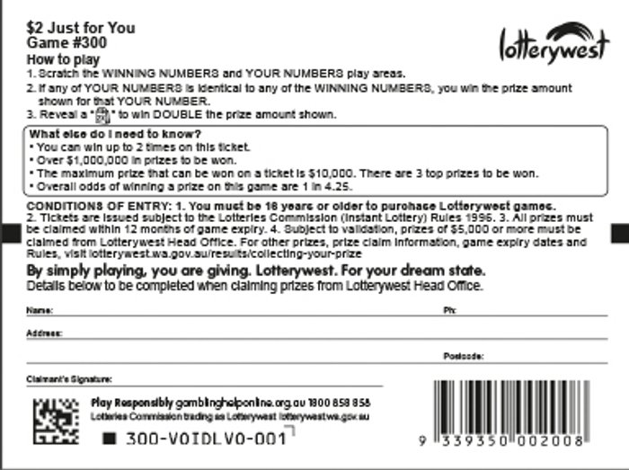 Just For You back ticket preview