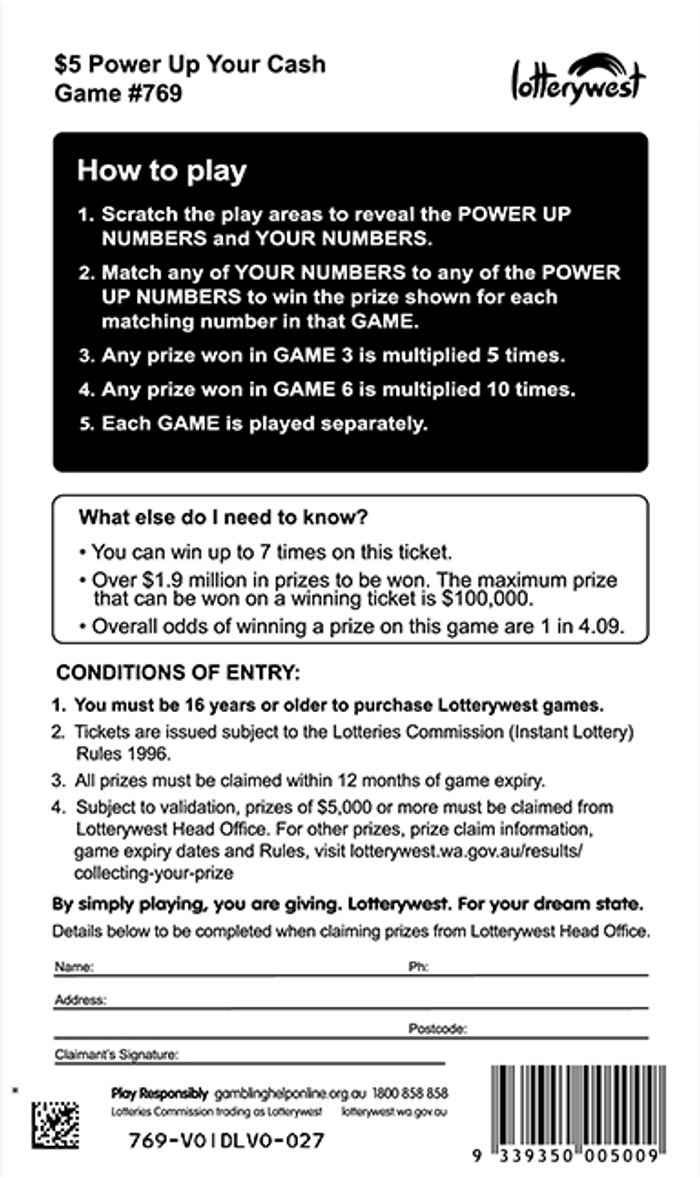 Power Up Your Cash back ticket preview