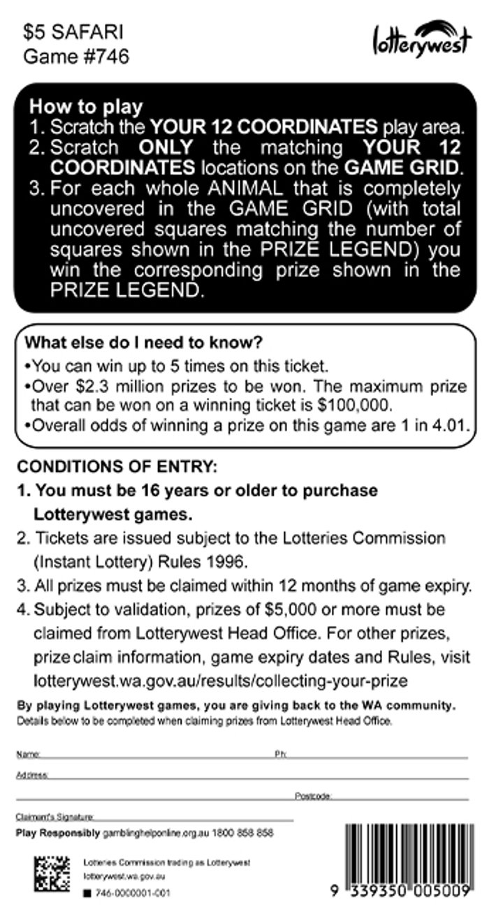 Safari back ticket preview