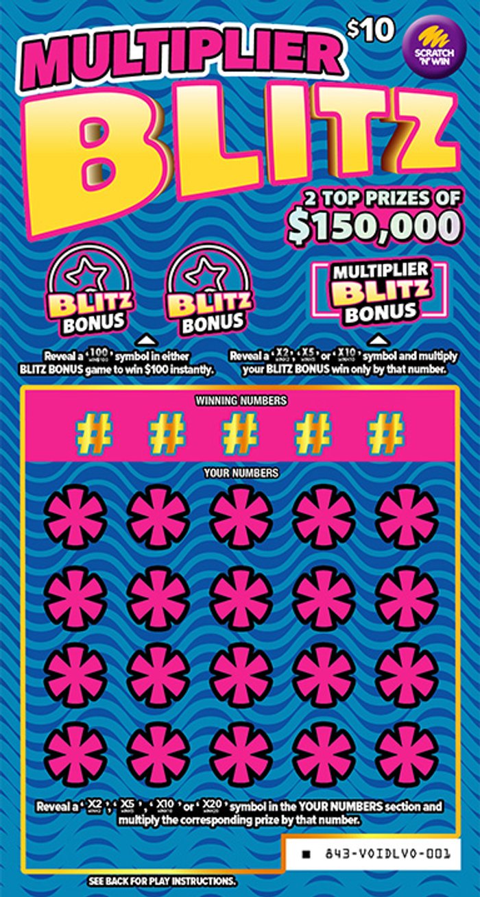 $10 Multiplier Blitz front ticket preview