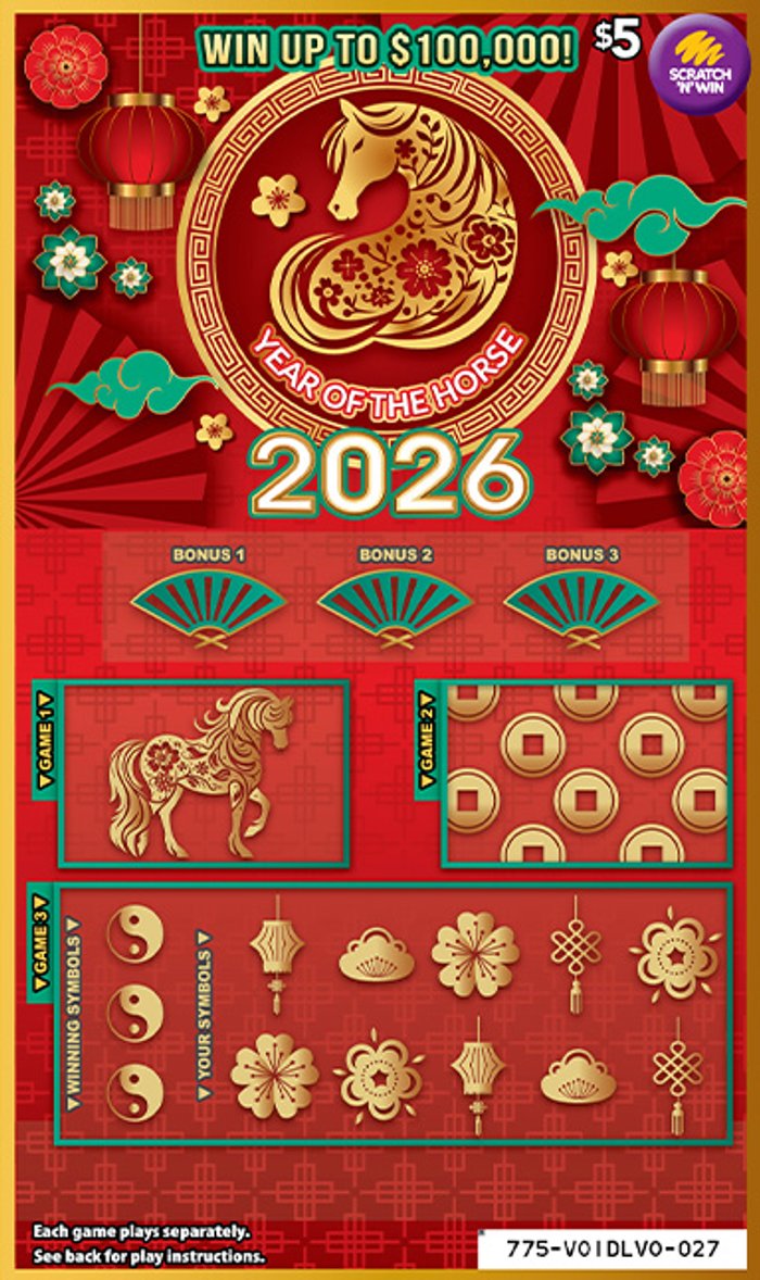 $5 Year of the Horse front ticket preview