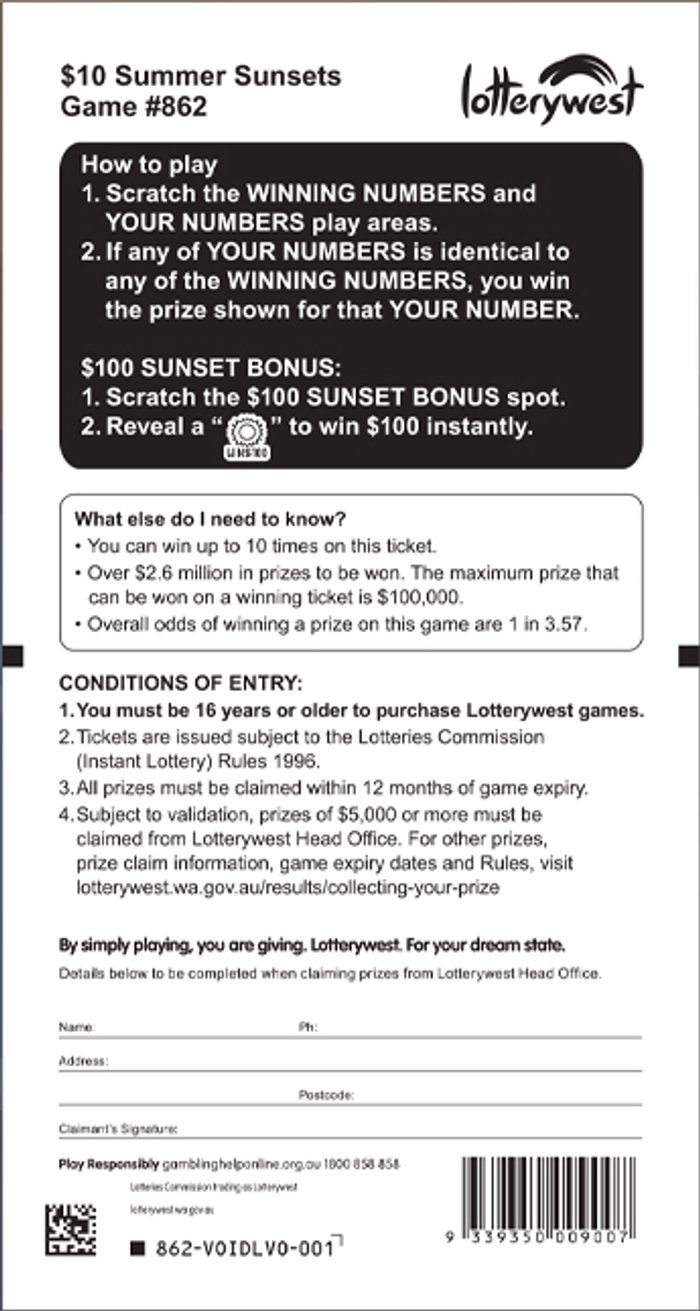 Summer Sunsets back ticket preview