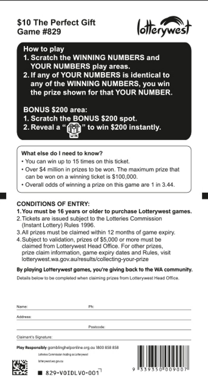 The Perfect Gift back ticket preview