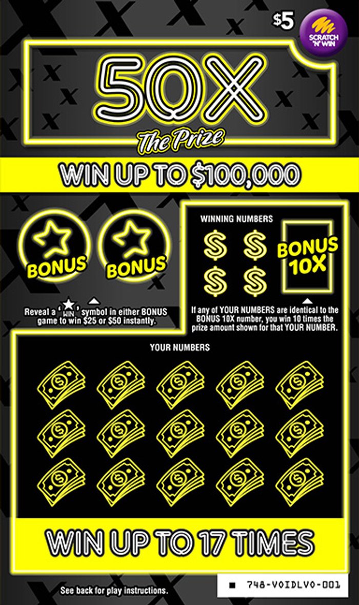 $5 50X The Prize front ticket preview