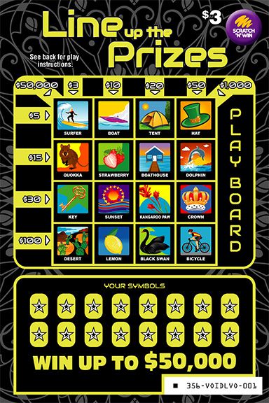 $3 Line Up The Prizes front ticket preview