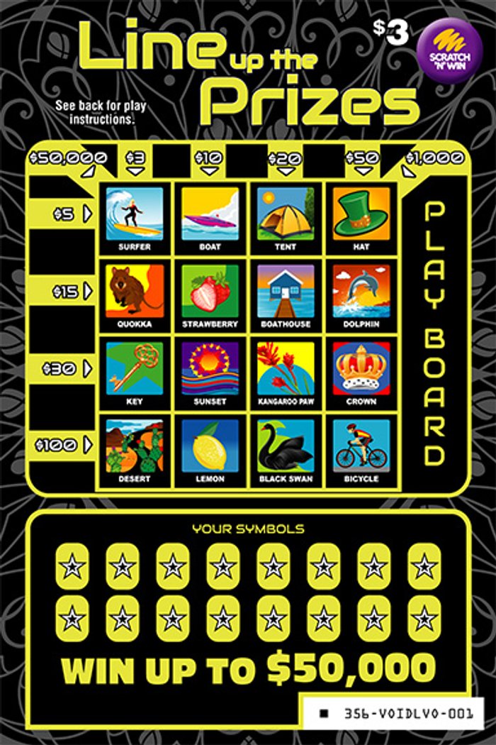 $3 Line Up The Prizes front ticket preview