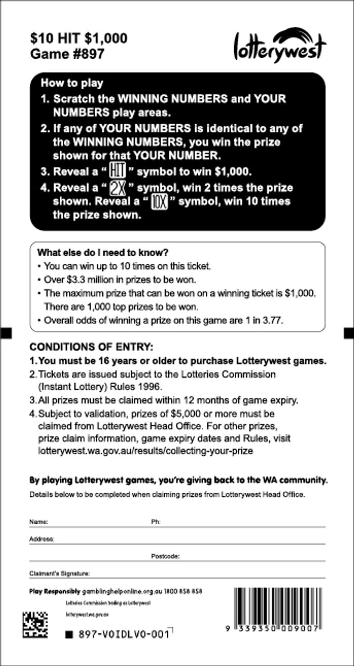 Hit $1,000 back ticket preview