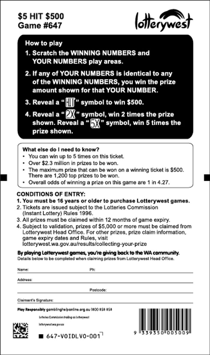 Hit $500 back ticket preview