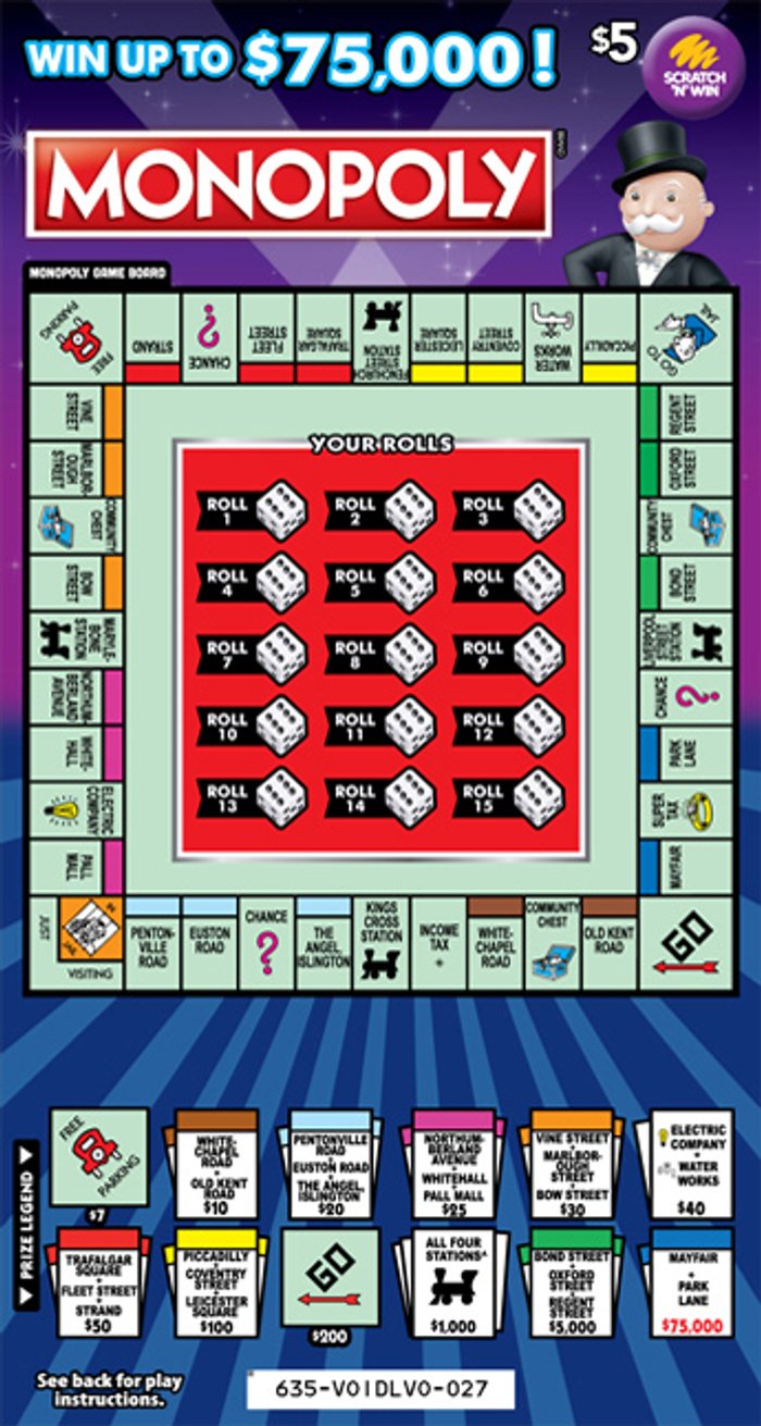 Monopoly front ticket preview