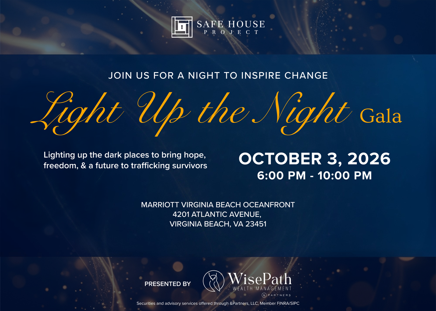 Light Up the Night Gala — October 3, 2026, Marriott Virginia Beach Oceanfront